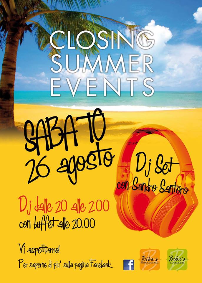 Biba's - Lounge Bar - Calceranica al Lago - Clousing summer events